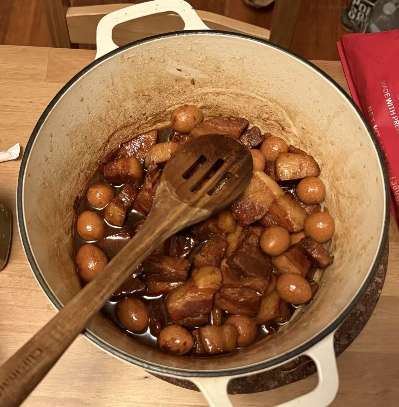 Braised Pork Belly with Quail Eggs